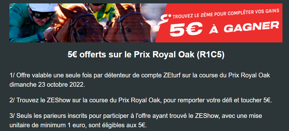 Challenge Zeturf : Prix Royal OAK