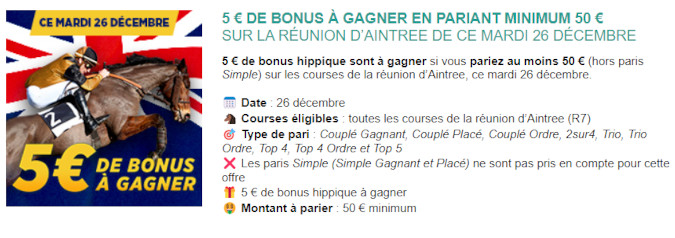 Promo Genybet Aintree le 26 décembre 2023