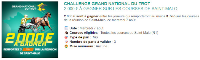 Challenge Genybet pour le GNT à Saint-Malo le 7 août 2024