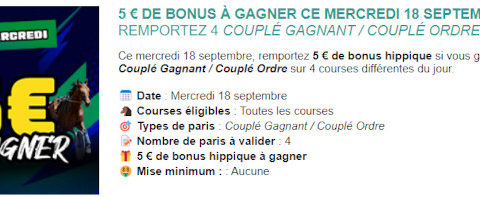 Promotion Genybet du 18 septembre 2024