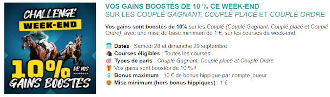 Gains boostés avec Genybet les 28 et 29 septembre 2024