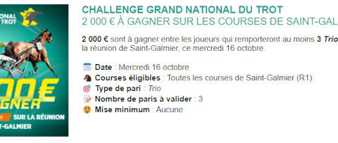 Challenge Genybet pour le GNT à Saint-Galmier le 16 octobre 2024