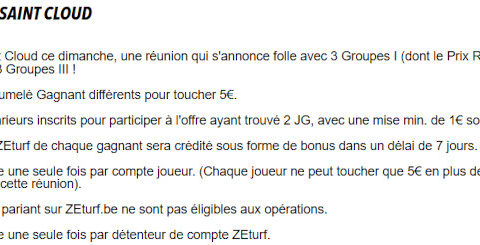 Défi Zeturf du 27 octobre 2024 à Saint-Cloud