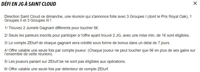 Défi Zeturf du 27 octobre 2024 à Saint-Cloud