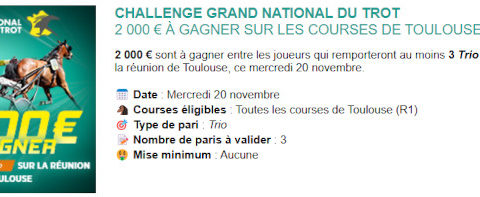 Challenge Genybet pour le GNT à Toulouse le 20 novembre 2024